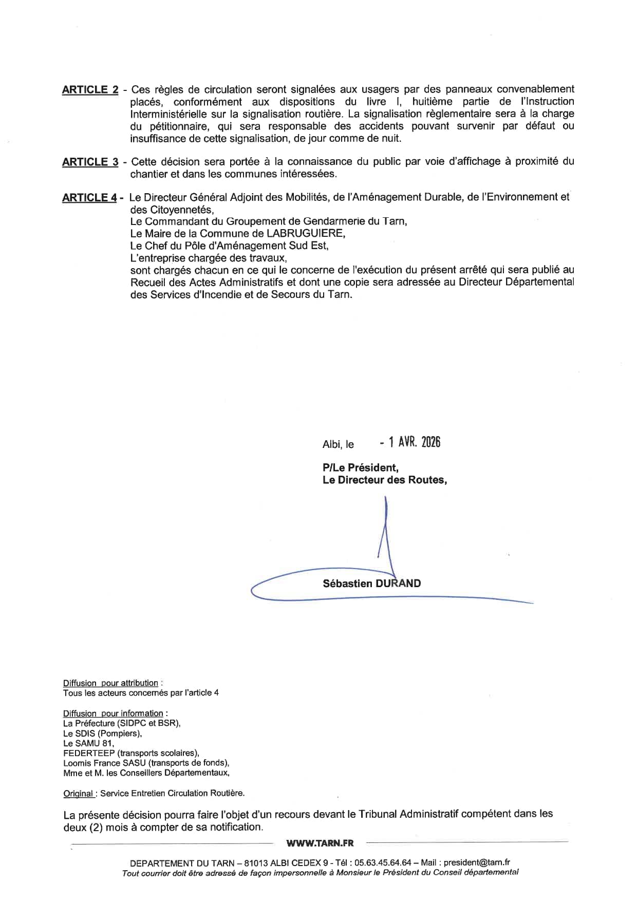 ARRÊTÉ DE CIRCULATION2