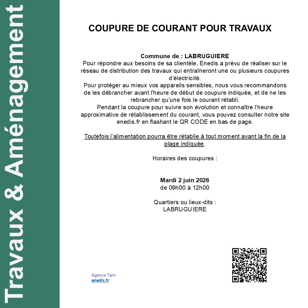 COUPURE DU 2 JUIN 2026